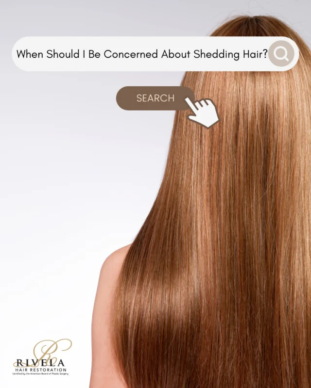 Shedding a few hairs a day is totally normal, but if you’re noticing thinning or bald spots, it might be time to take action.

 Hair loss can happen for a variety of reasons like stress, nutrition, or genetics—but the good news is that solutions are available! 

At Rivela Hair Restoration, we offer advanced treatments to help you restore your hair and confidence. Don’t let excessive shedding worry you—schedule your consultation today and get back to healthier, fuller hair! 

#RivelaPlasticSurgery #TheWoodlands #TheWoodlandsPlasticSurgery #PlasticSurgeryHouston #BoardCertifiedPlasticSurgeon #TheWoodlandsTX #RivelaHairRestoration #HairRestoration #HairLoss #HairShedding